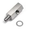 Stainless Steel Side Holes 1/8"NPT Female M12 M10 M14 1/8NPT 1/4NPT Oil Pressure Sensor Connector Feed Line Gauge Tee Adapter
