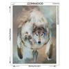 Icon Diamant Stickerei Wolf Traumfänger 5D Kreuzstich Rundbohrer Diamant Malerei DIY Wand