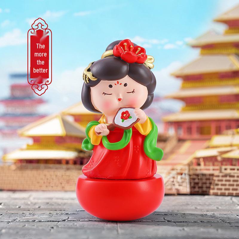 Large Roly-Poly Tang Dynasty Lady Ornament - Home Entrance & Festival Gift