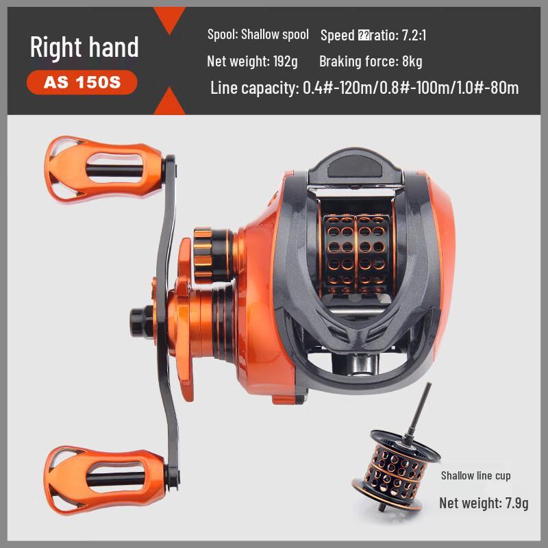 HAUT TON Long-Casting Baitcasting Reel Shallow Spool