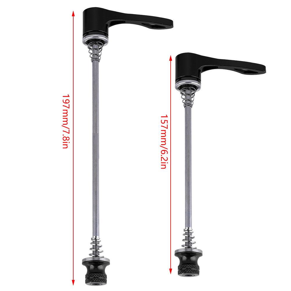 1 Pair   Quick Relse Skewers Axle Skewer 157MM 197MM for   Road Bike Black