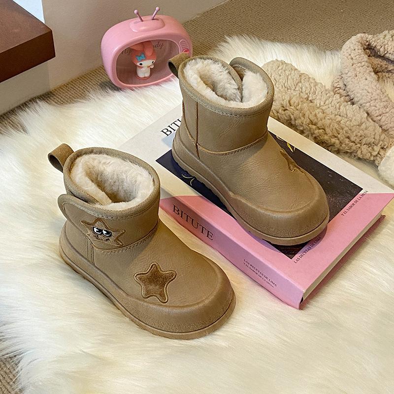 

Children s Star Snow Boots, New Winter Model for Older Kids, Outdoor Snow Boots for Boys, Soft Sole Cotton Shoes for Girls 26 хаки