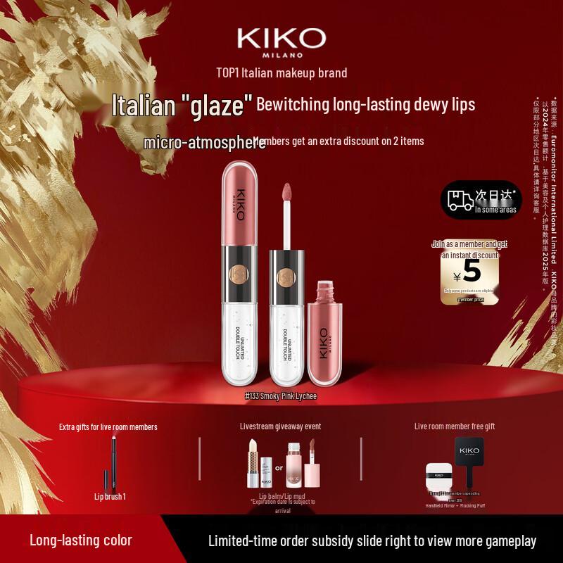 Gloss Labial Duplo Radiante KIKO