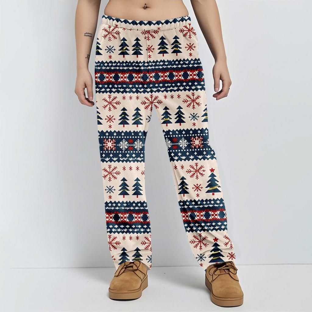 Pajama Pants Sleepwear Casual Drawstring Elastic Waist Pants Comfy Straight Yoga Loose Trousers