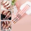 3 Packs Acrylic Nail Brush for Nails Art, 3D Nail Art Brush Kolinsky Acrylic Nails Brushes Set Nailes Lining Brushes with Non-Slip Handle for Women