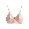 Bralette Crop Top Summer Sexy Pink Strappy Suede Cami Camisole Women Tops