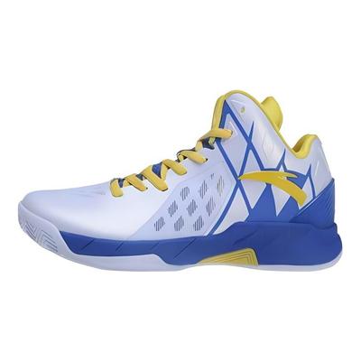 Thompson KT Basketball Series Comfortable Fashion Slip Resistant Durable High Top Basketball Shoes Men Sneakers White Blue Yellow 11611109-1