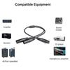 Swagell 2X XLR Splitter Cable 3-Pin Female Dual XLR Male Y Patch Cable 50cm Balanced Microphone Audio Adapter