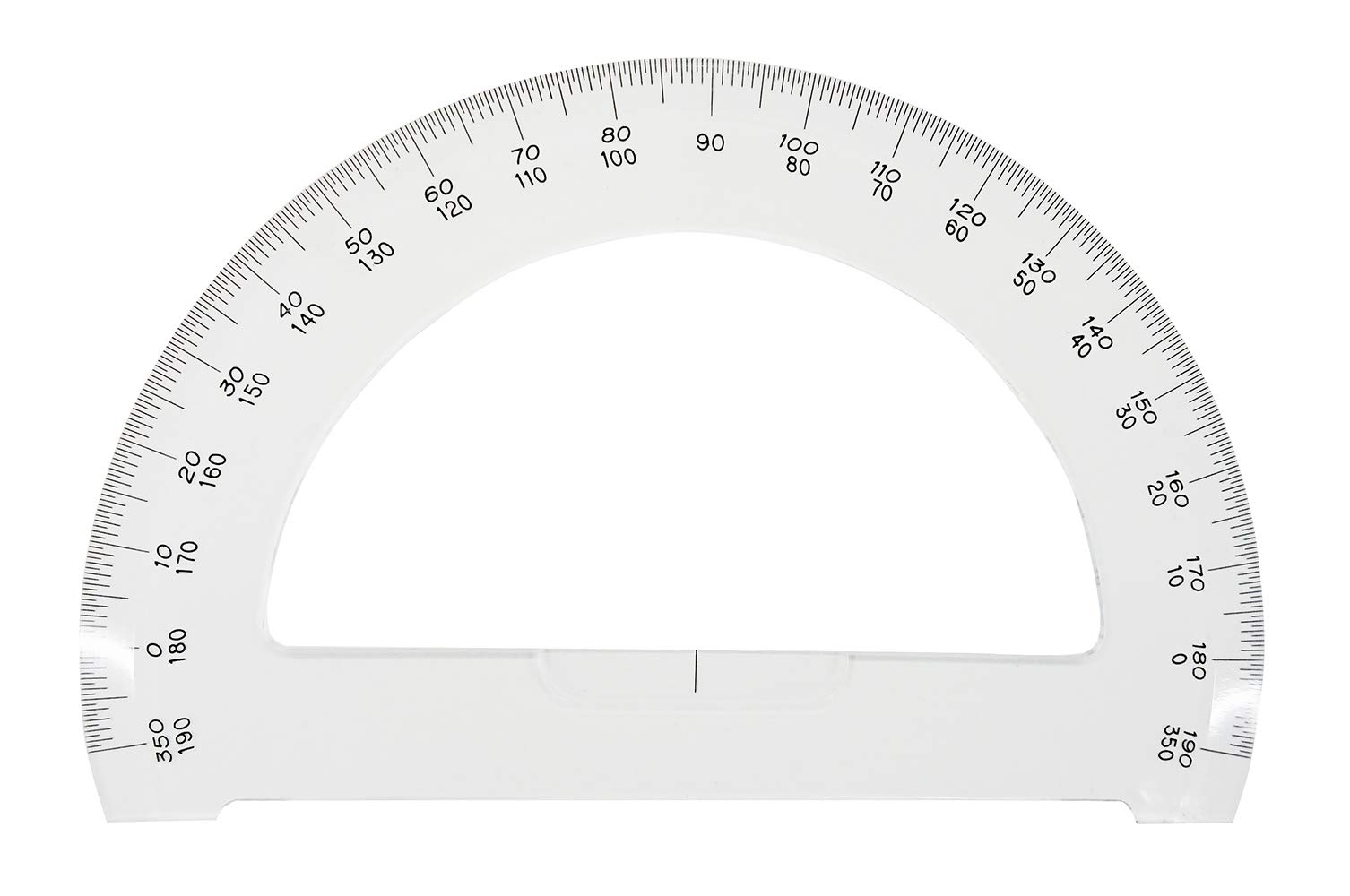 Shinwa Sokutei 74918 Protractor, 180°, 15cm, Semicircle, чёрный