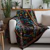 Bohemian Peacock Floral Bed Blanket Throw Sofa Cover Decorative Cushion Cover Bedspread Home Decor