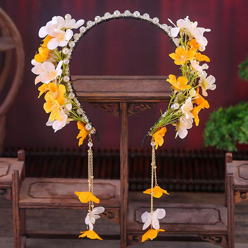Elegant Ancient Chinese Hanfu Hair Accessories Tassel Headband Fairy Everyday Hairpins Retro Alloy Hairbands