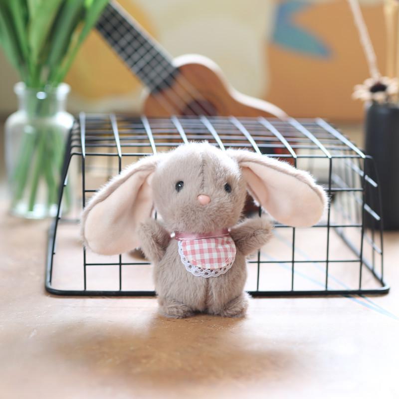 Adorable Plush Bunny Keychain Cute Soft Bag Charm Stuffed Animal Toy For Kids