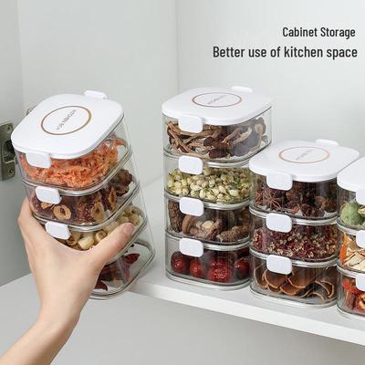 Multi-layer Airtight Spice Storage Jar for Kitchen Seasonings and Condiments