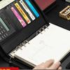 A5 Retro Leather Zipper Binder: Multifunctional Loose-leaf Notebook with Detachable A6 Section