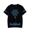 Genshin Impact Druck Damen Herren T-Shirt Lässig Atmungsaktiv T-Shirts Lustig Genshin Impact Locker T-Shirts Hemden Straße Übergroße T-Shirts Mann