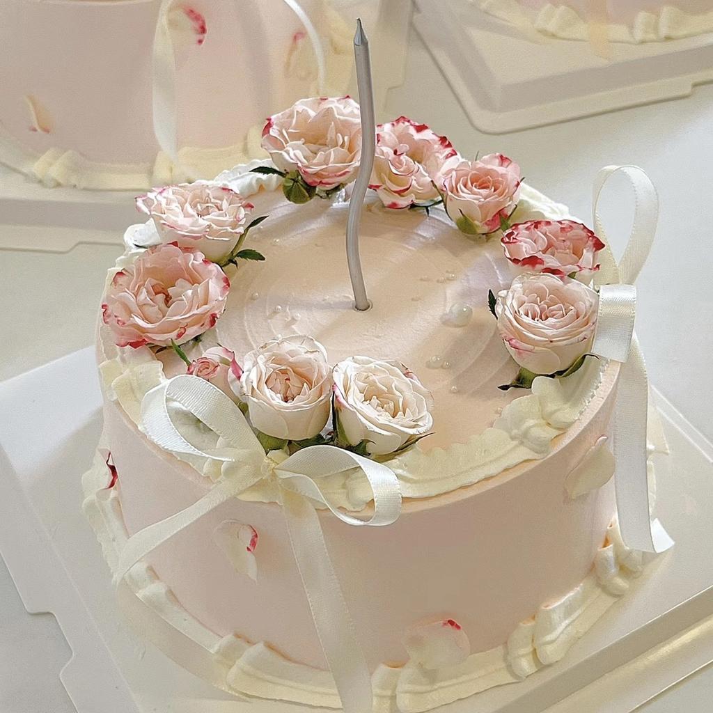 Princess Pink Wedding Birthday Simulated Cake Model Decoration Dessert Shop Cake Sample Display Ornaments Live Props Accessories