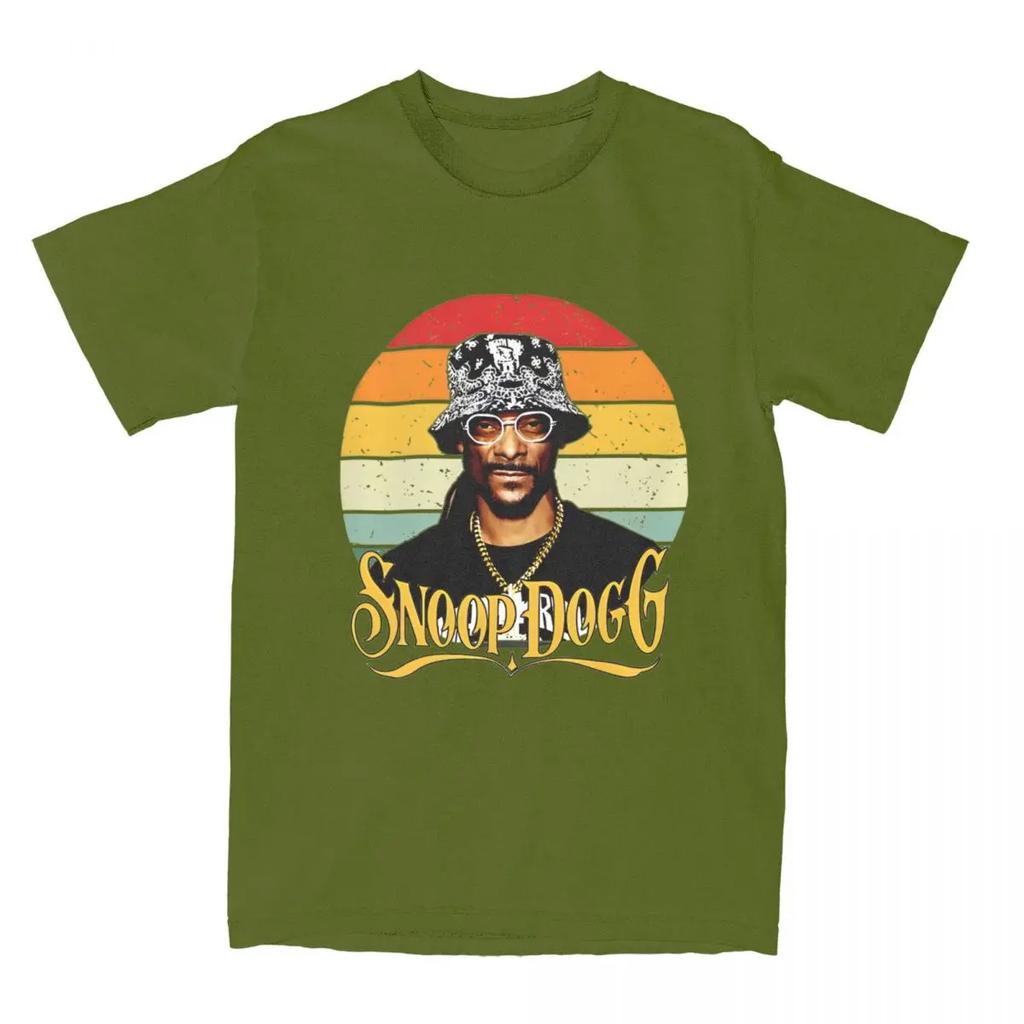 Men T-Shirt Snoop Dogg Rapper Hip Hop Leisure Pure Cotton Tees Short Sleeve T Shirts Crewneck Clothing 4XL 5XL