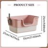 Cat Litter Box for Indoor Cats High Sided Pet Supplies Toilet, Low Entry Kitten