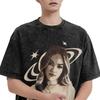 Freya Skyes  TShirt Beach  Vintage T Shirts Cotton Popular Tshirt For Couple Short Sleeve Printed Tees