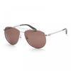 Salvatore Ferragamo Sunglasses Aviator Full Rim Dark Gunmetal Frame And Blue Lens Sf157s015 Silver
