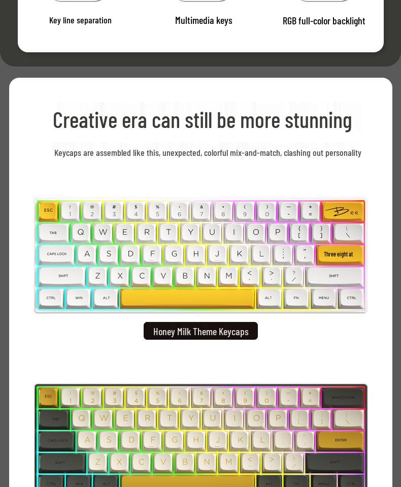 Wireless Bluetooth 68/61 Mechanical Keyboard Kit: RGB, Hot-Swappable, DIY Customizable, Mini, Portable.