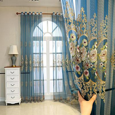 Cortina Transparente Bordada con Rombos Geométricos Modernos - 1 pieza Paneles de Hilo con Bolsillo para Barra Estilo Europeo para Decoración de Sala de Estar Dormitorio
