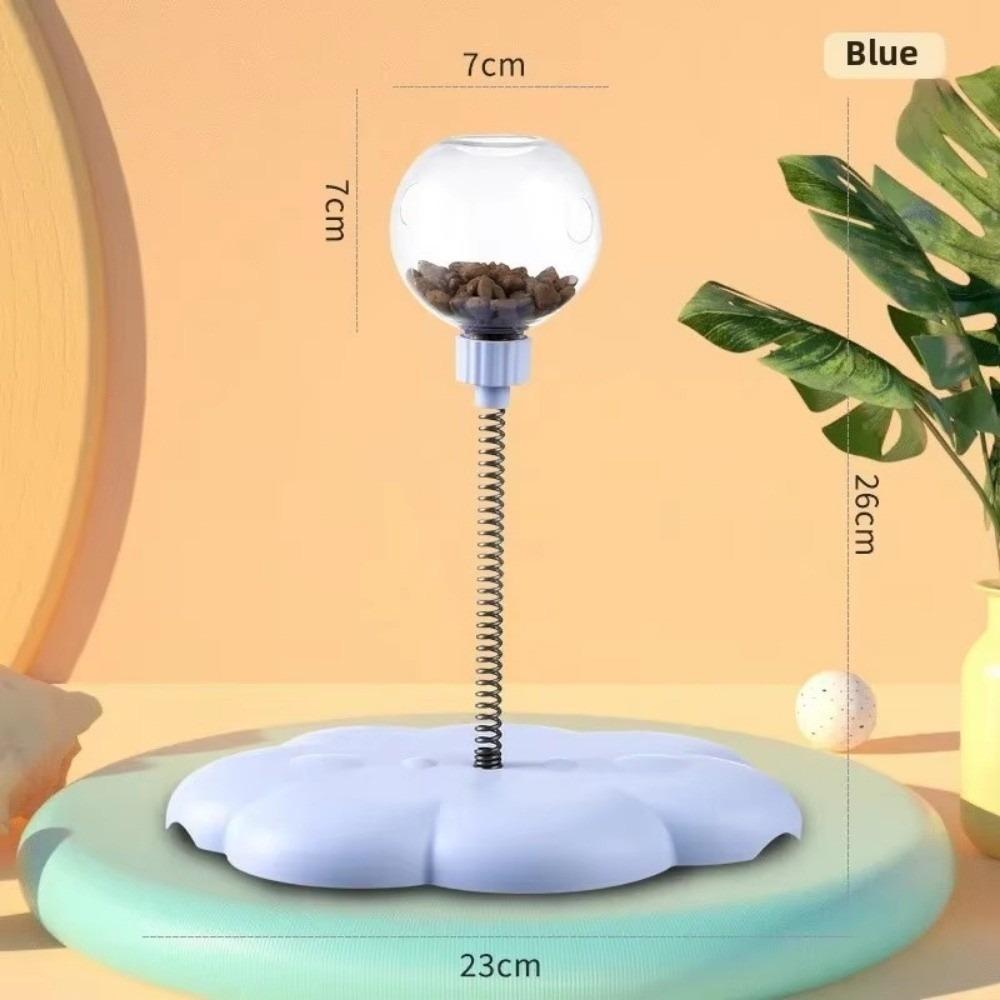 PP Cat Toy Wheel with Spring Self-Entertaining Toys New Loaded Food Dispenser  For Kittens and Cats