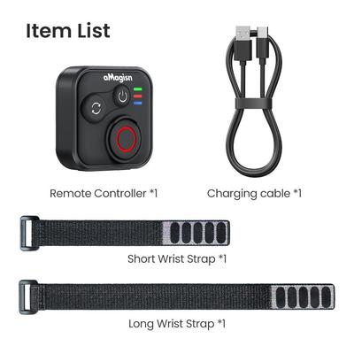 50M Bluetooth Remote Control With Wrist Strap Camera Wireless Shooting Controller for DJI Osmo 360/Action 6 5 Pro 4
