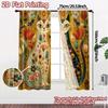 Flat Printing Jit Curtains Without Rod Floral Feline Duo Popular Window Treatment Semi Sheer Set Of 2 Made Polyester