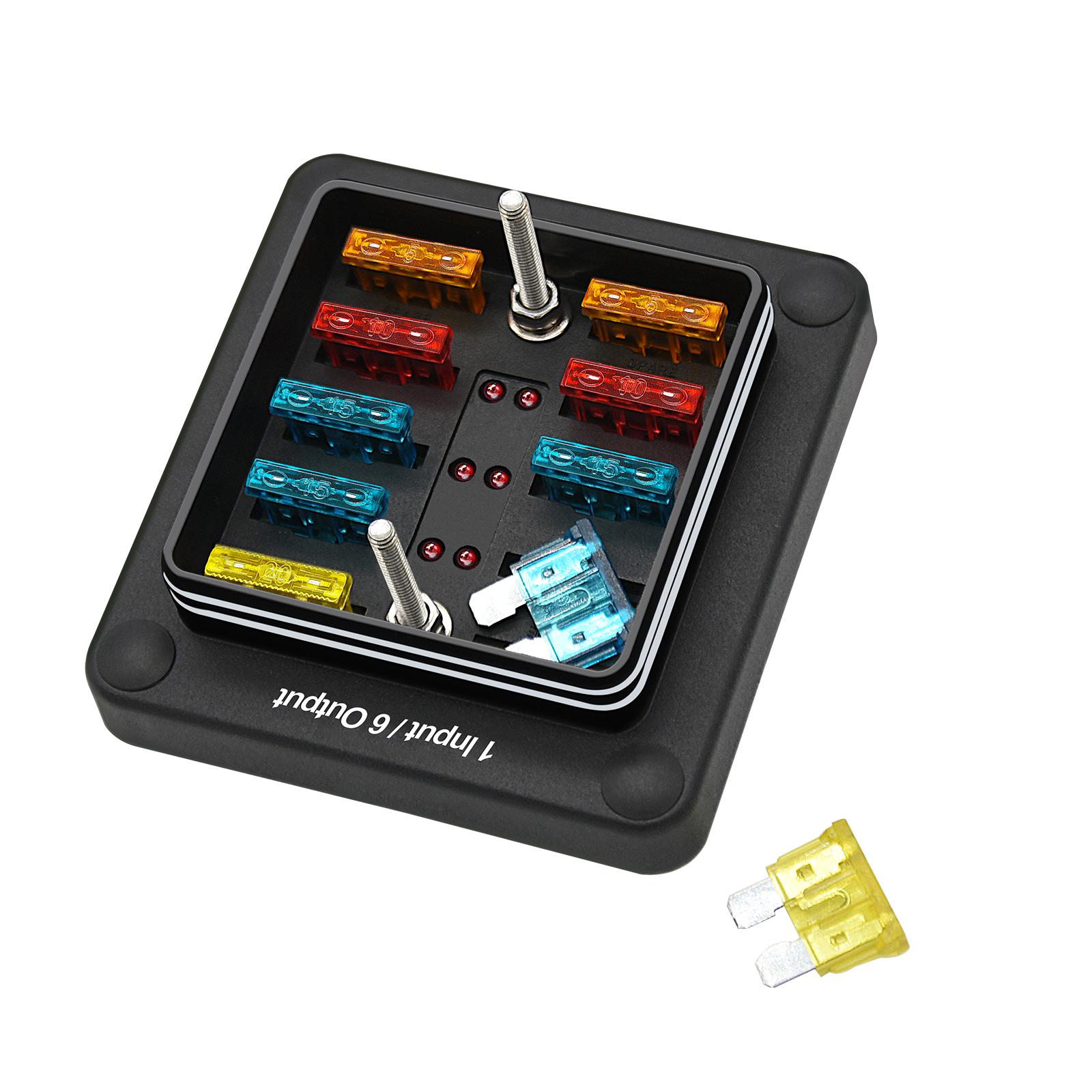 6-контактный блок с держателем коробки цепи заземления для защитной крышки светодиодная — фото 12