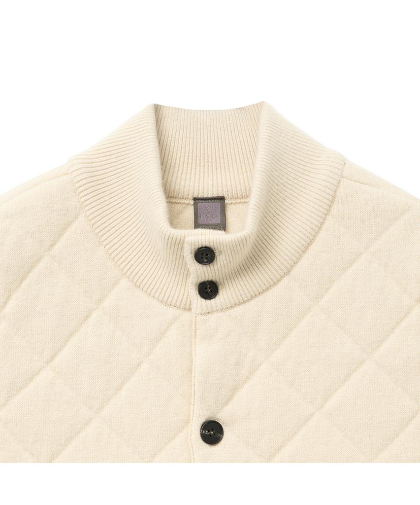 Iolo Quilted Knitting Vest_Creamy Sand