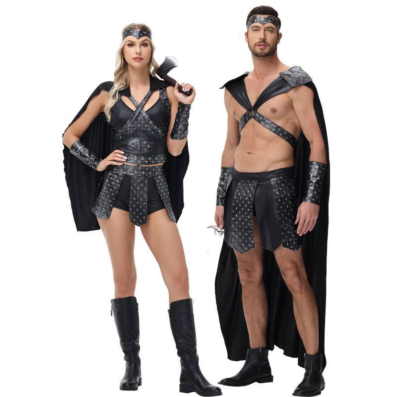 Medieval Roman Spartan Warrior Cosplay Costume With Polyester Fabric For Stage Performances