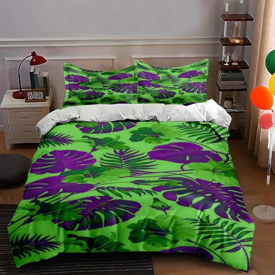 Tropical, Leafy, Vibrant. Bedding Duvet Cover Sets Duvet Covers Pillowcases Gifts (1 * Duvet Cover 2 * Pillowcases, Without Duvet Insert)