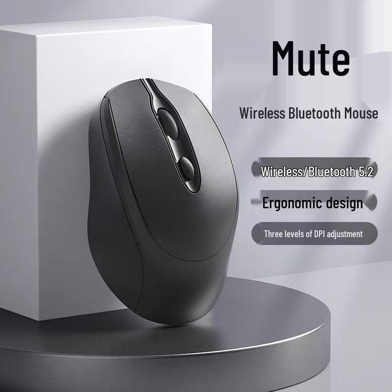 Three-Mode Silent Wireless Mouse for Women - Rechargeable, Compatible with ASUS, HP, Lenovo, and Dell.