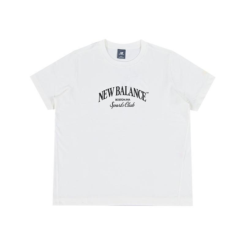 

New Balance T Shirts Women s Ivory White Crew Neck Moderate Other NEF31292-IV XS