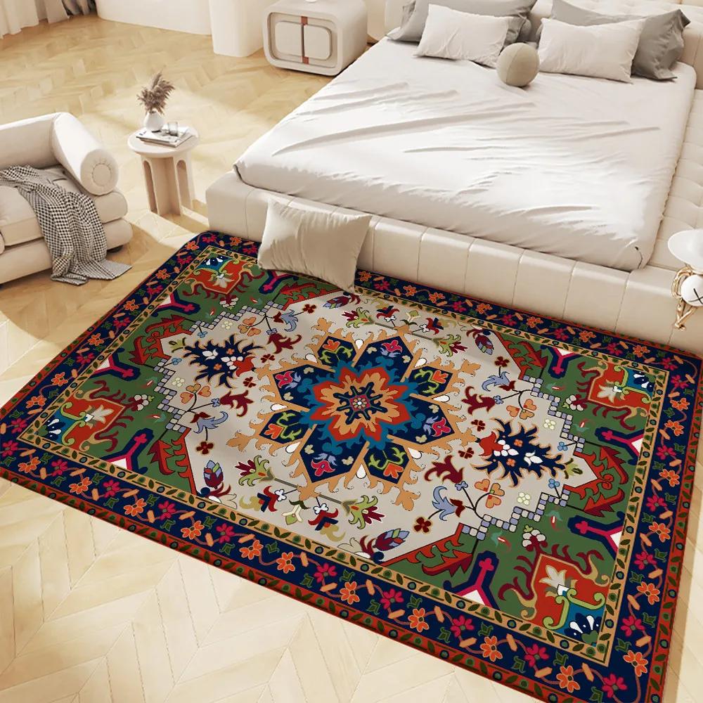 

Роскошный ковер в персидском стиле, мягкий нескользящий коврик для больших площадей, для гостиной, спальни, прихожей, ванной комнаты и кухни, декоративный напольный коврик 40X60cm-16x24in