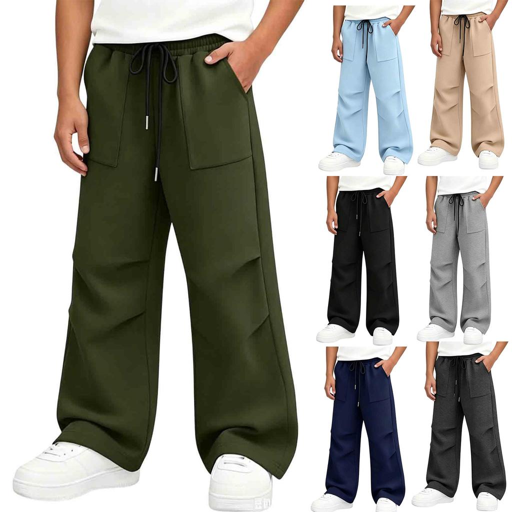 Children's Color Relaxed Fit Jogger Pants for Boys and Girls