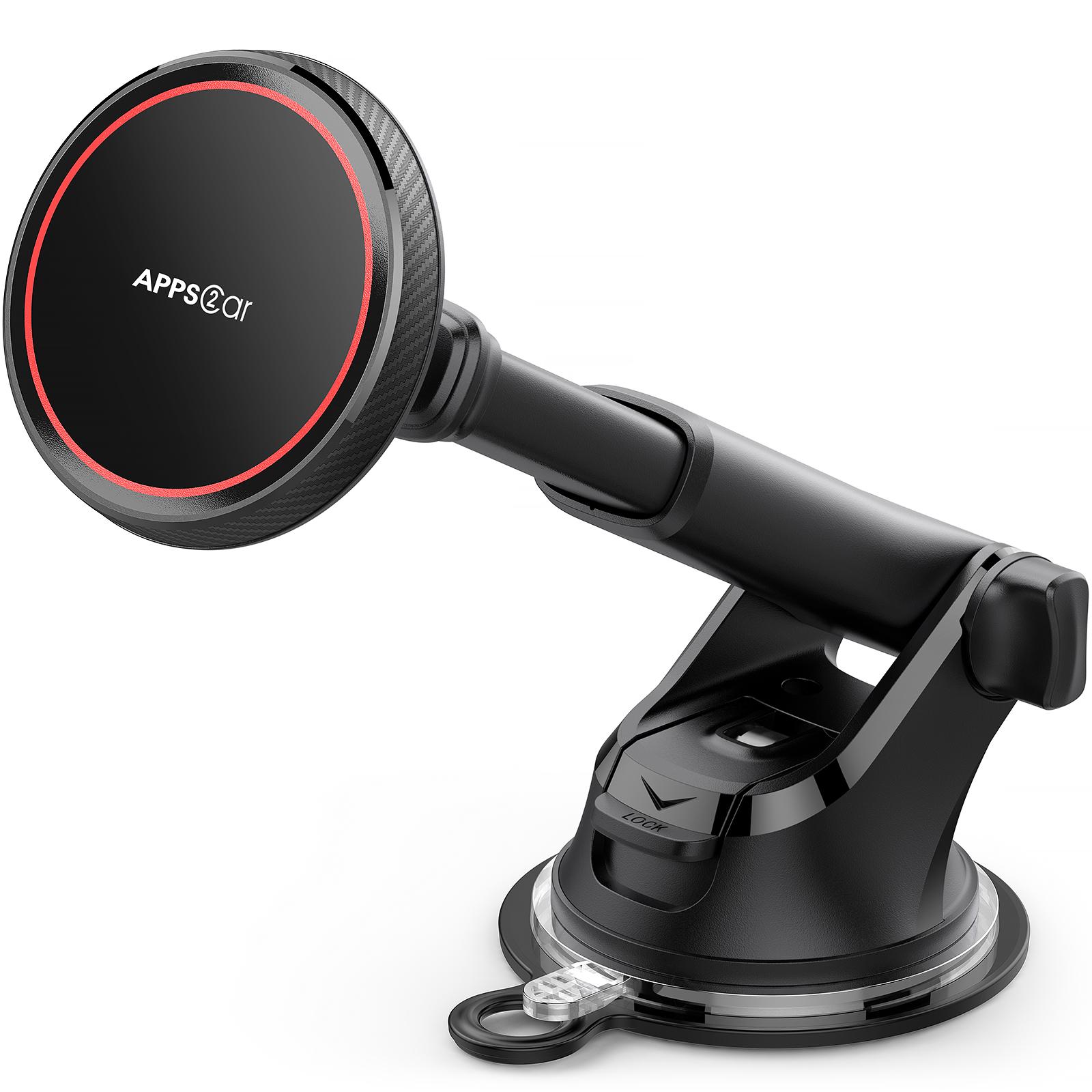 360 Degree Rotatable Retractable Long Arms Strong Suction Flexible Car Phone Holder Dashboard Mount for All Phone Car Holder Magnetic чёрный