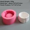 Wooden Pile Shape Silicone Mold Round Gypsum Concrete Pot Mold Succulent Flower Cement Pot Silicone Mold Candle Decoration Craft