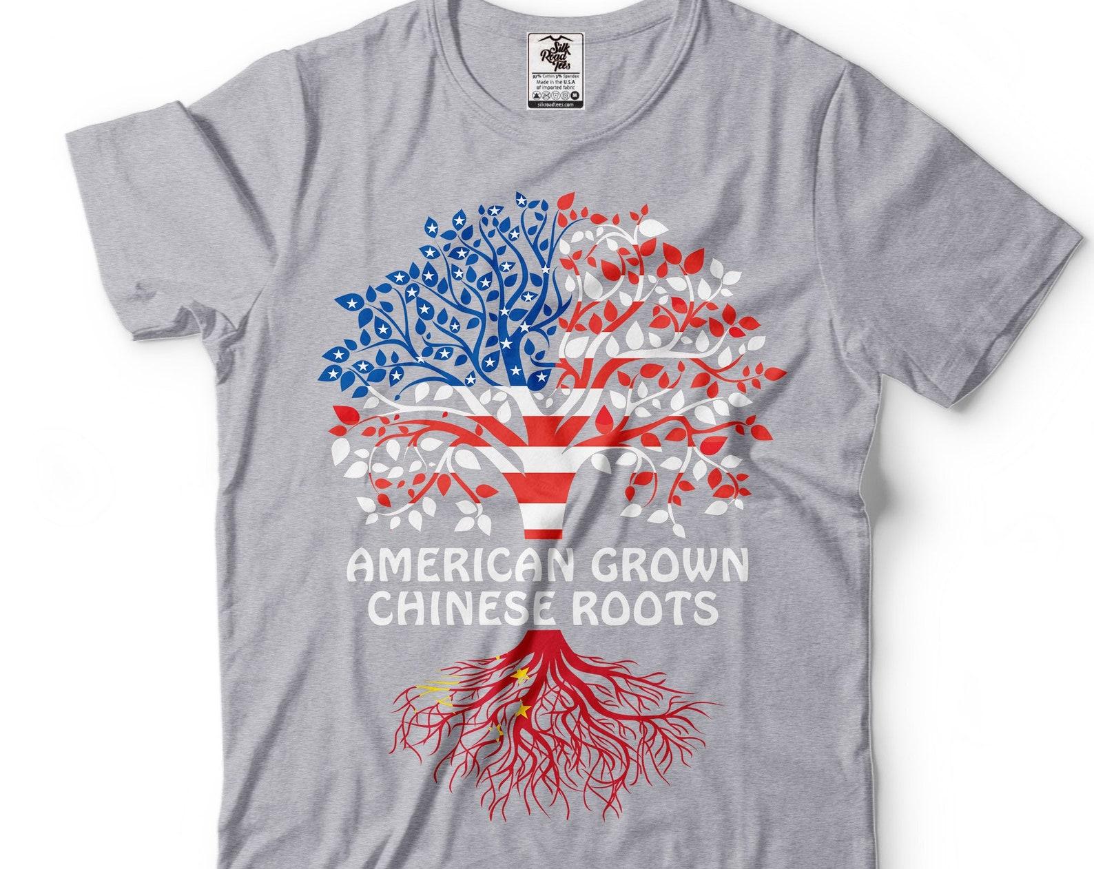 American Chinese Flag T-Shirt: Patriotic USA China Pride S