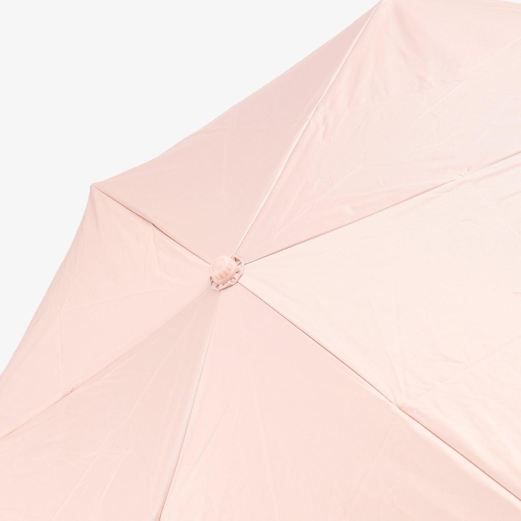 Afternoon Tea Living JL48 Parasol [100% UV Protection and Light Blocking Fabric] Logo Embroidered Folding Umbrella for Sun and Rain, Pink