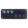 Marine Switch Panel Waterproof 12V 3 Gang Rocker Switch Panel Blue LED for Car Truck Boat RV UTV ATV RZR