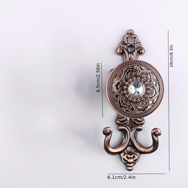 2 hochwertige Vorhanghaken aus Zinklegierung mit Moiré-Muster – geeignet für Balkon, Schlafzimmer und Wohnzimmer, für einen Hauch von Luxus