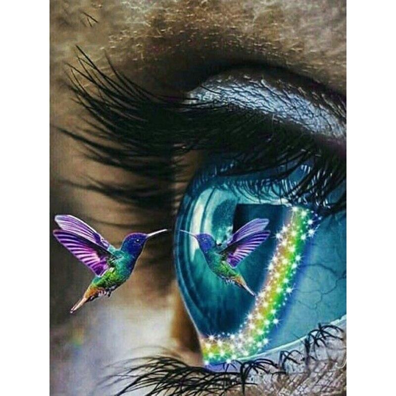 Eye DIY 5D Diamond Painting Full Round Drill Cartoon Diamond Embroidery Cross Stitch Mosaic Rhinestone Wall Art Home Decor
