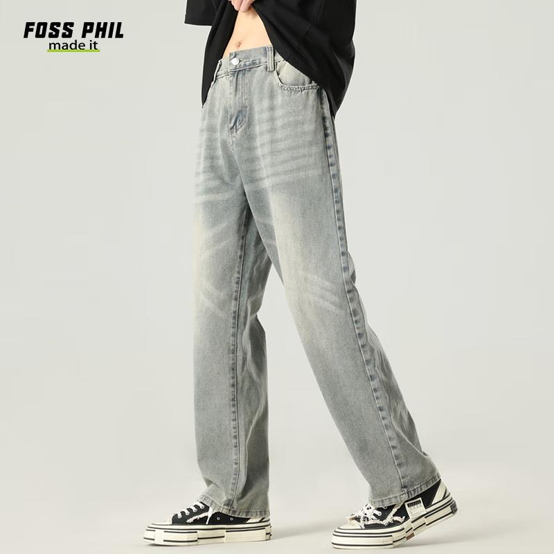 Foss Phil Pánské volné džíny s rovnými nohavicemi