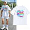 Eat Sleep Baseball Repeat Graphic T Shirt Colorful Drip Splash Baseball Bat Print Soft Cotton Crew Neck Short Sleeve