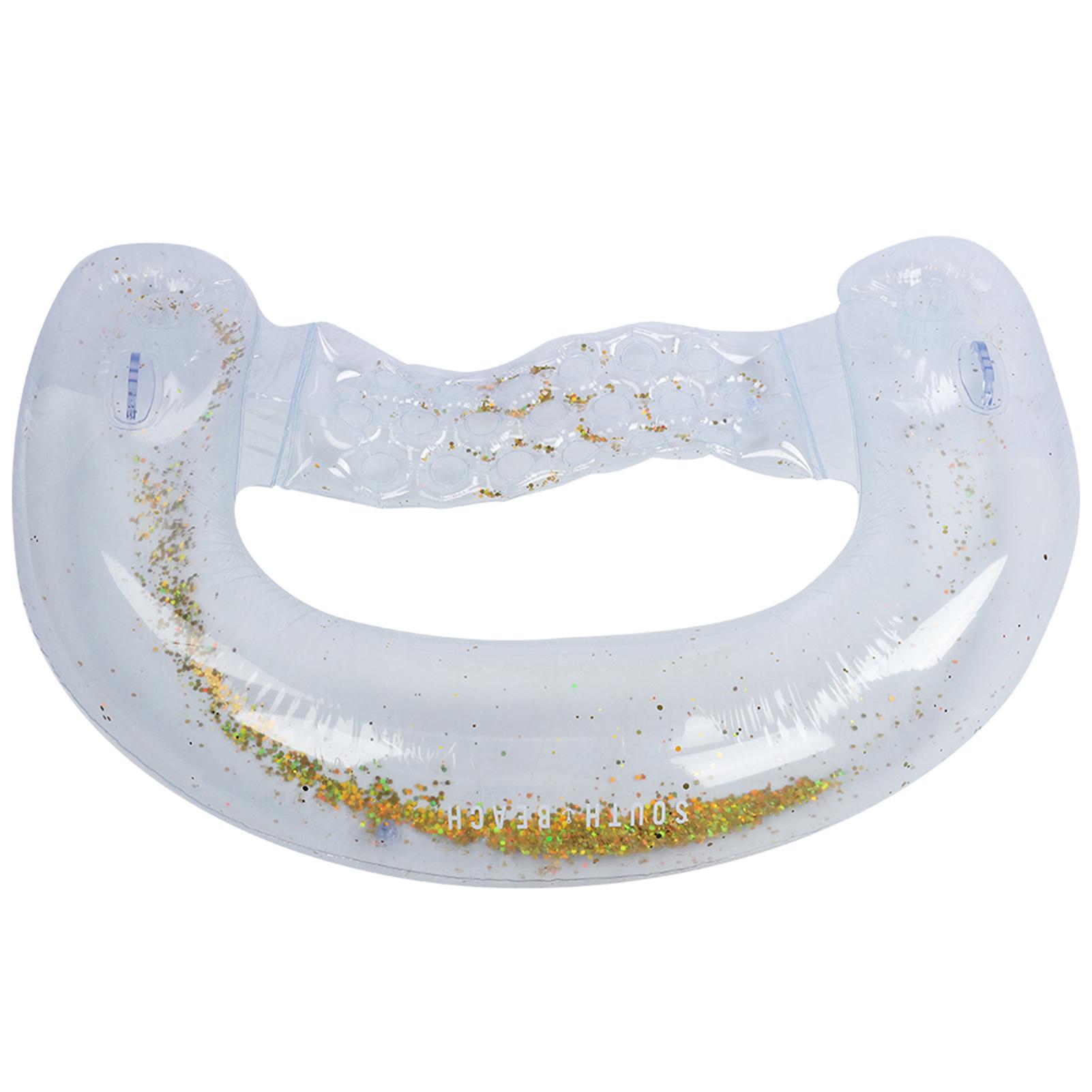 

Durable Inflatable Pool Float Cushion Bed Mattresses Summer Water Toy with Gold Paillette