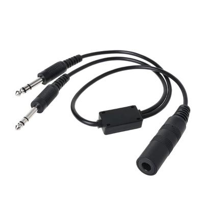 Replacement Helicopter To General Aviation Headset Adapter Cable for AVCOMM  174 Headphones Accessories