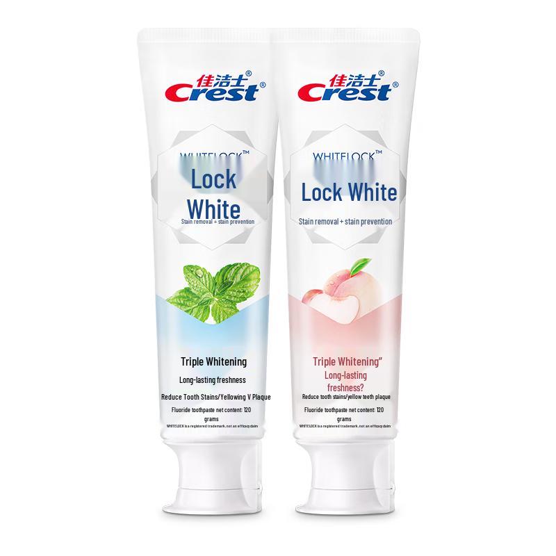 Crest Lock White Mint Peach Toothpaste