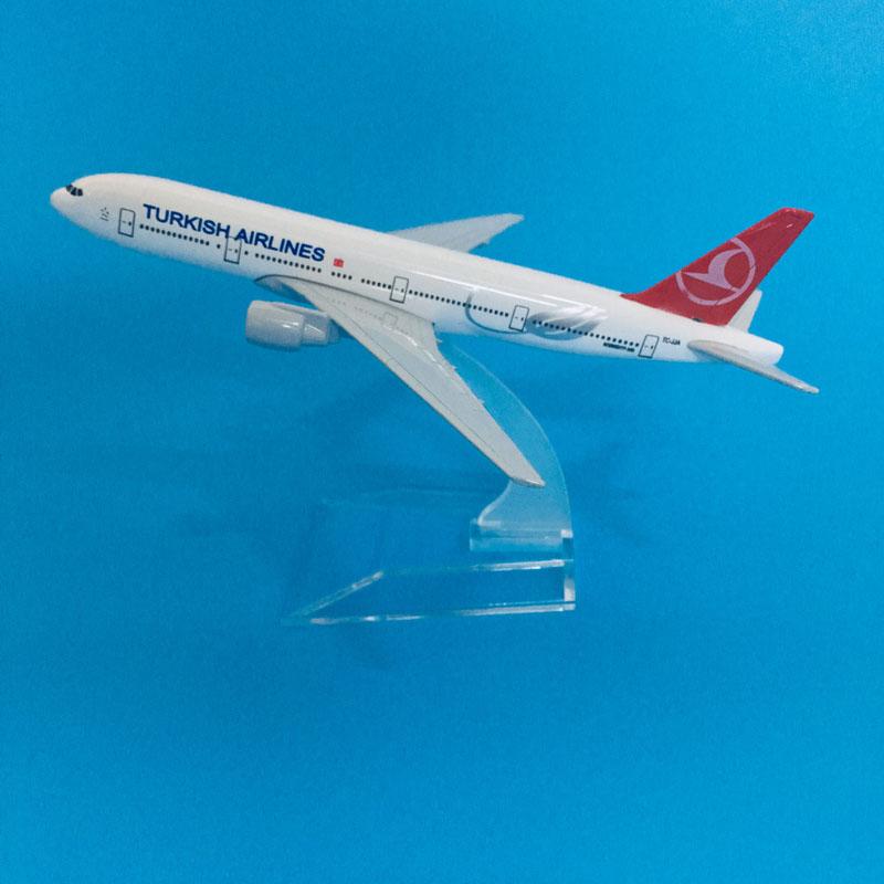 1/400 Scale 16cm Turkish Airlines Boeing 777 Aircraft Model Planel Airplane Diecast Metal Planes